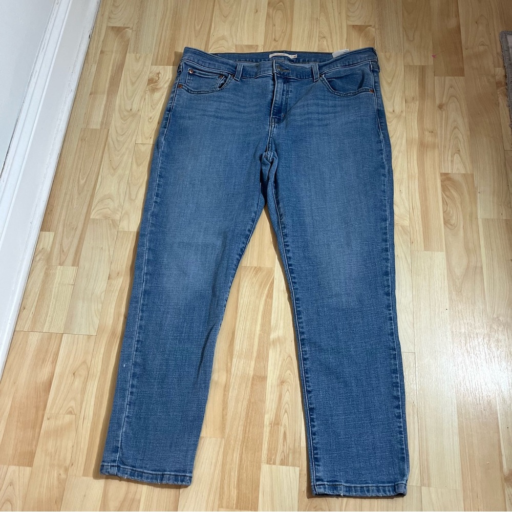 Levis Womens Light Wash Boyfriend High Waisted Denim Jeans Size 32